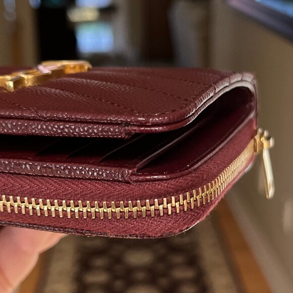 YSL Saint Laurent cassandre matelassé compact zip around wallet - Authentic - Picture 11 of 17